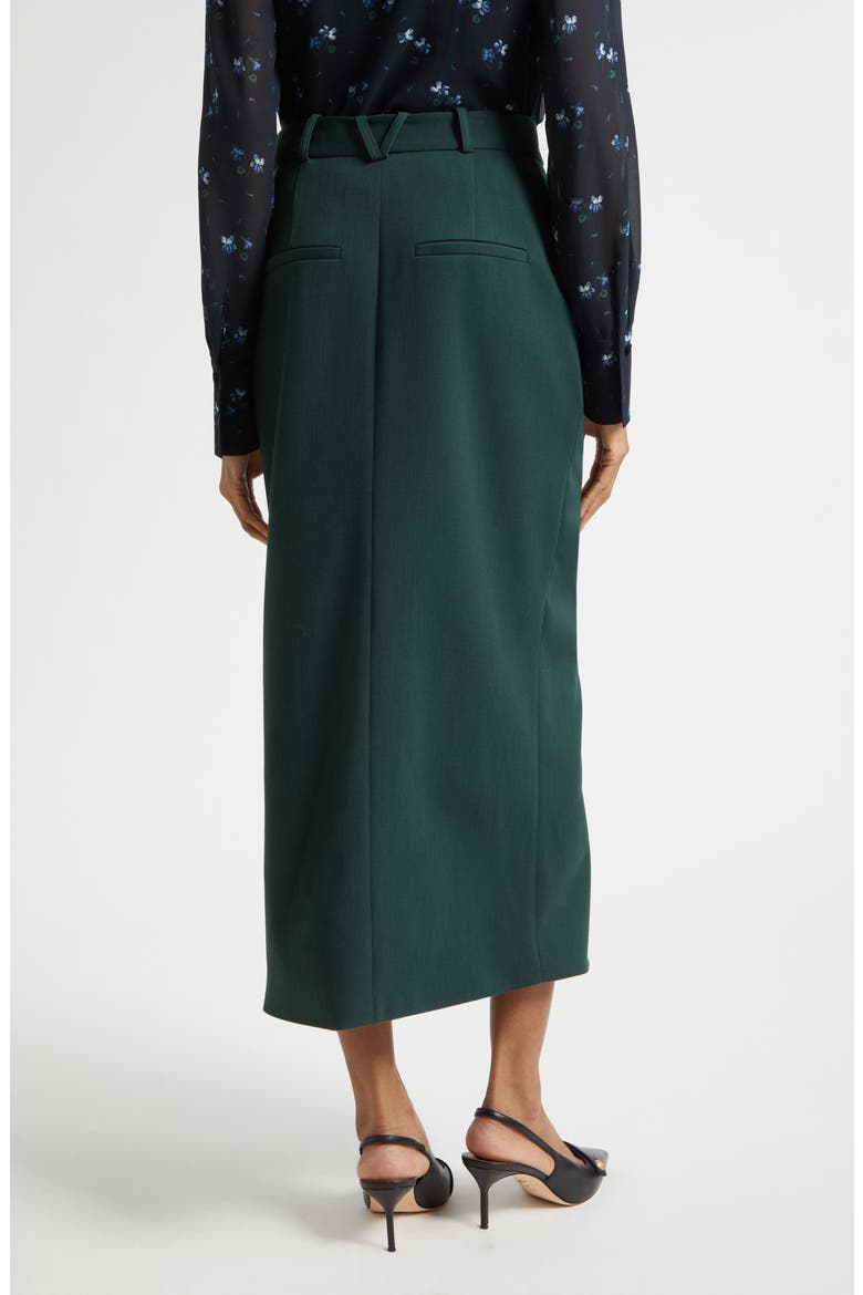 Maxine Front Slit Skirt, Alternate, color, PINE