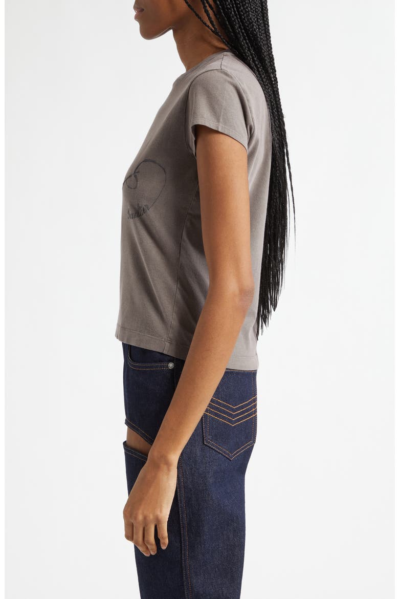 Needle Embroidery Stretch Organic Cotton Baby Tee, Alternate, color, DARK GREY