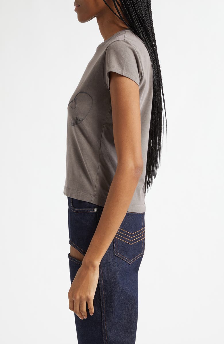 Jean Paul Gaultier Needle Embroidery Stretch Organic Cotton Baby Tee, Alternate, color, Dark Grey