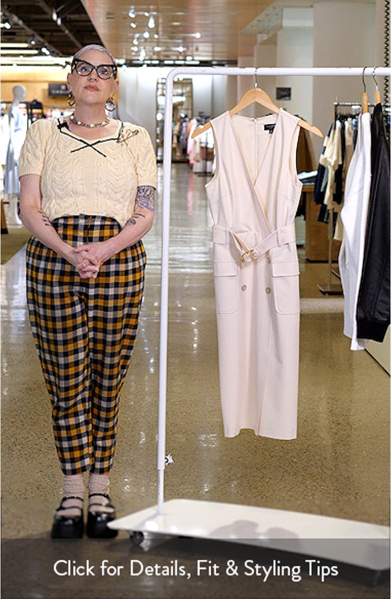 Belted Sleeveless Faux Wrap Dress, sales video thumbnail