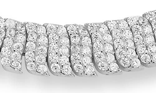 Chloe & Madison Chloe And Madison Ribbed Bracelet In Silver