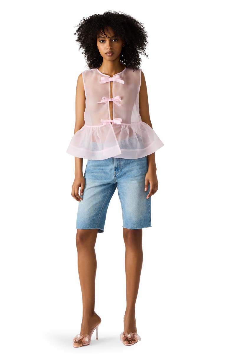 Steve Madden Paulina Sheer Sleeveless Top, Alternate, color, Light Pink