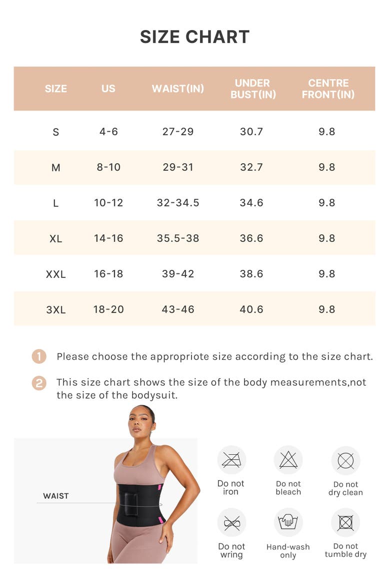 AirSlim Triple Compression Latex Waist Trainer, Alternate, color, Black