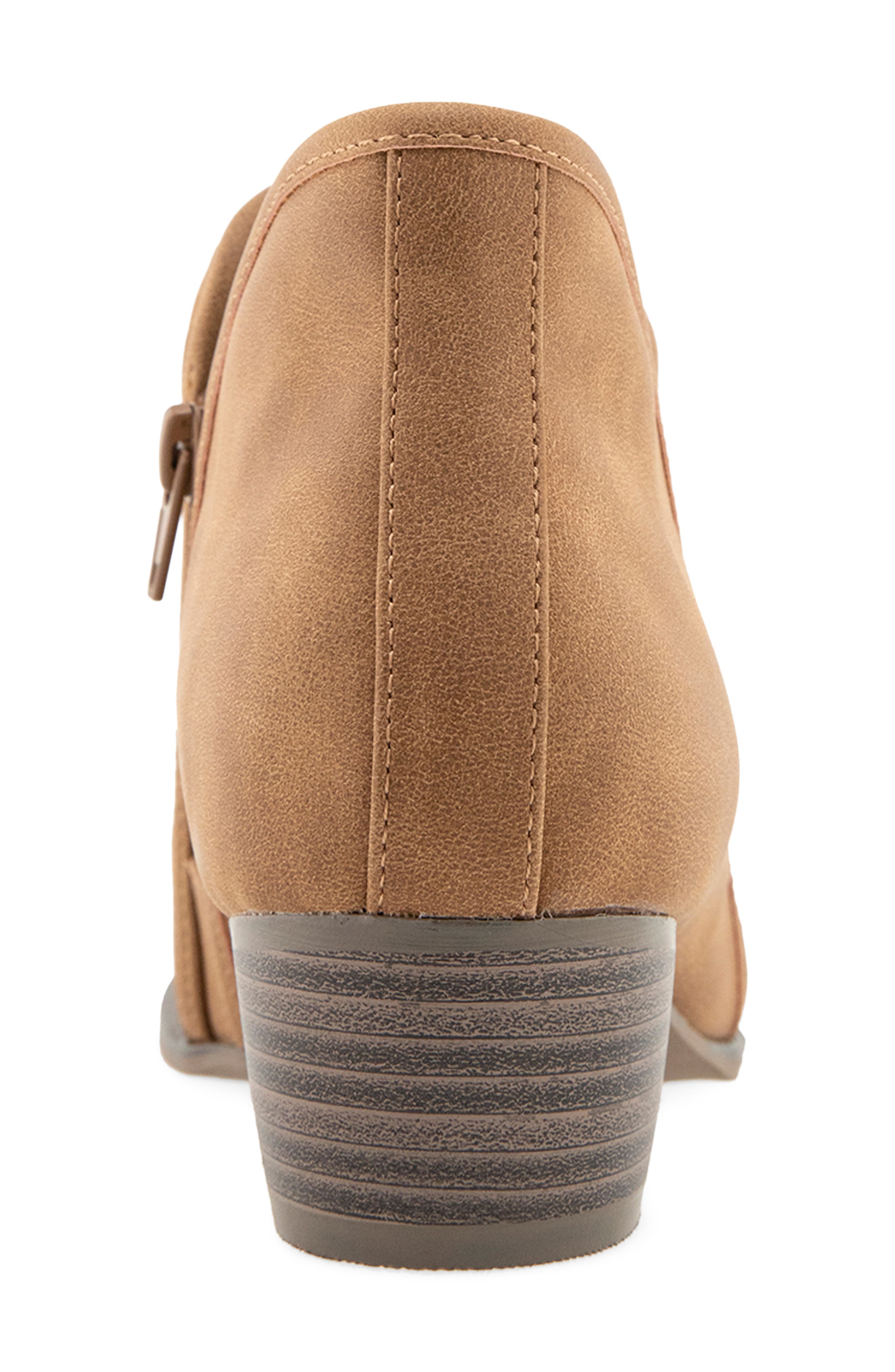 Hunter Faux Suede Bootie, Alternate, color, COGNAC