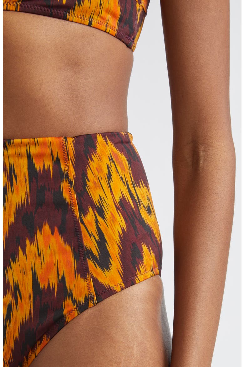 Zahara High Waist Bikini Bottoms, Alternate, color, TERRA