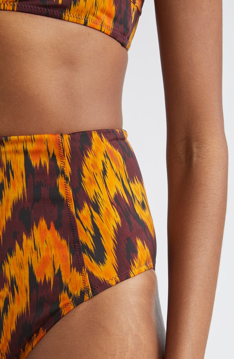 Ulla Johnson Zahara High Waist Bikini Bottoms, Alternate, color, Terra