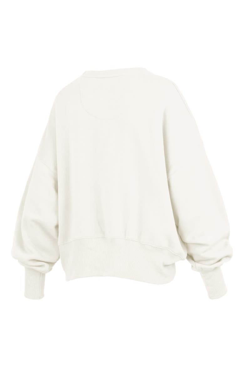 Women's Pressbox Cream Ole Miss Rebels Chelsea Oversized Pullover Sweatshirt, Alternate, color, Cream