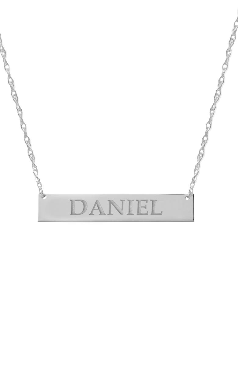 Jane Basch Designs Personalized Bar Pendant Necklace, Alternate, color, 