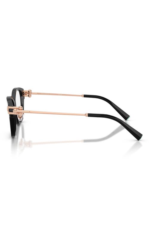 Tiffany & Co . Butterfly 51mm Low Bridge Rectangular Optical Glasses In Black