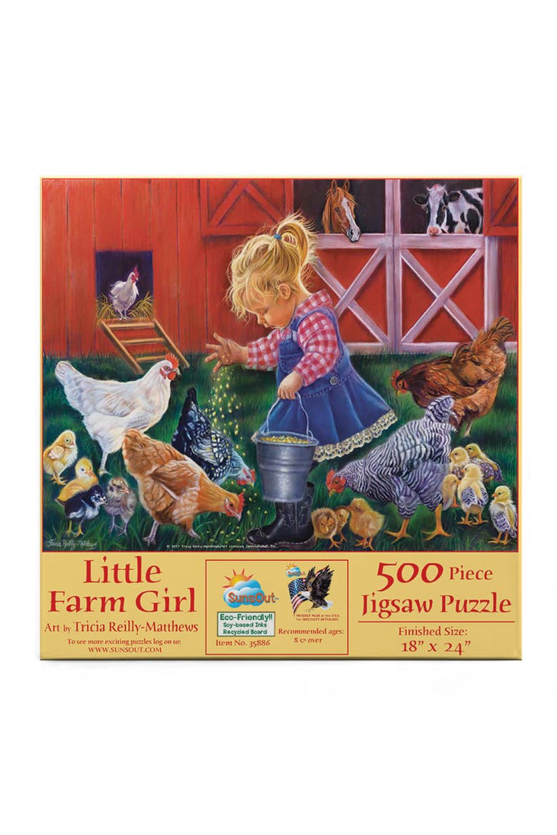 Little Farm Girl 500 piece Jigsaw Puzzle for Adults, Alternate, color, Multicolor