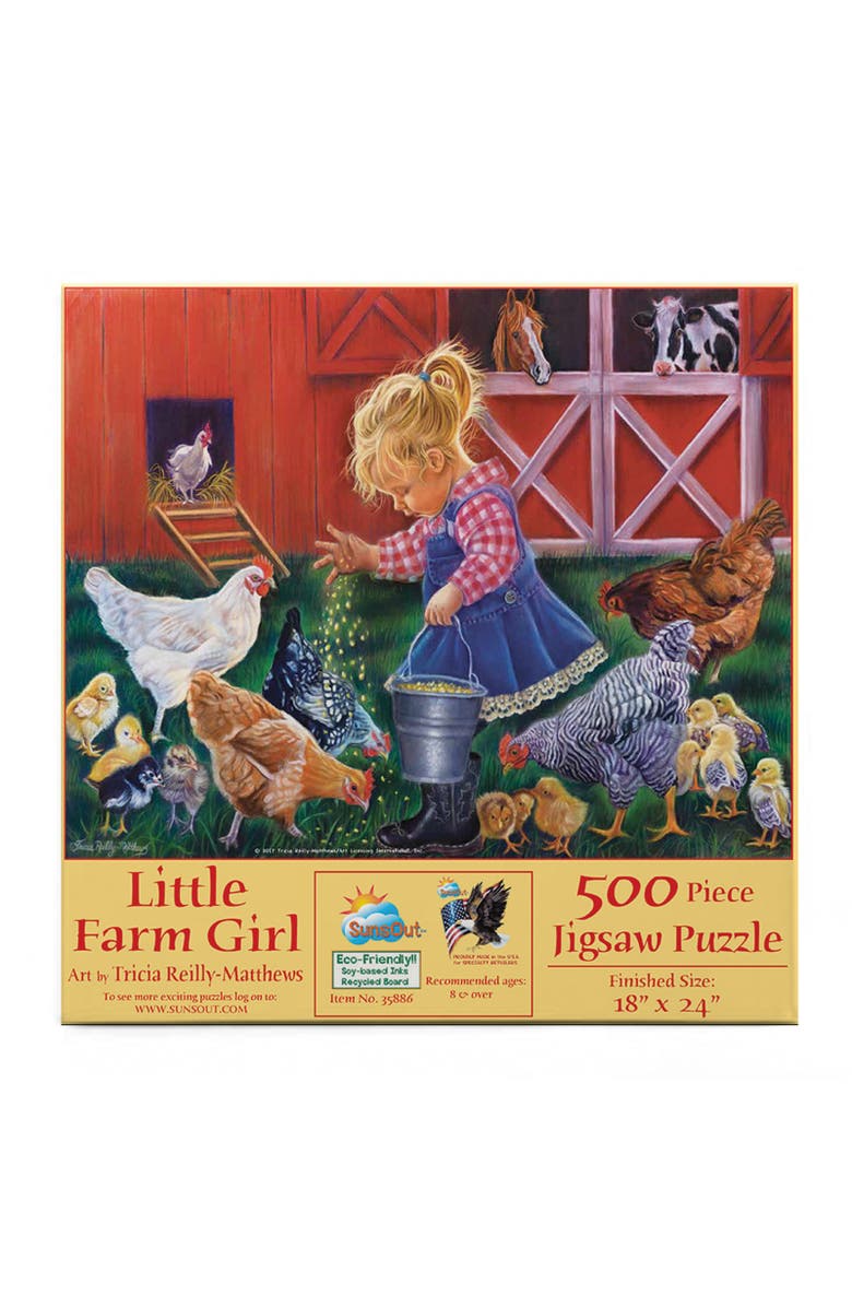 Sunsout Little Farm Girl 500 piece Jigsaw Puzzle for Adults, Alternate, color, Multicolor