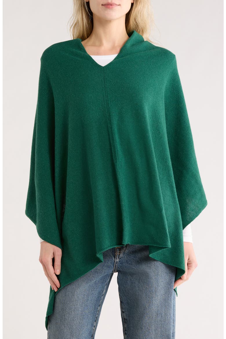 Lightweight Cowl Neck Poncho, Main, color, MOSS