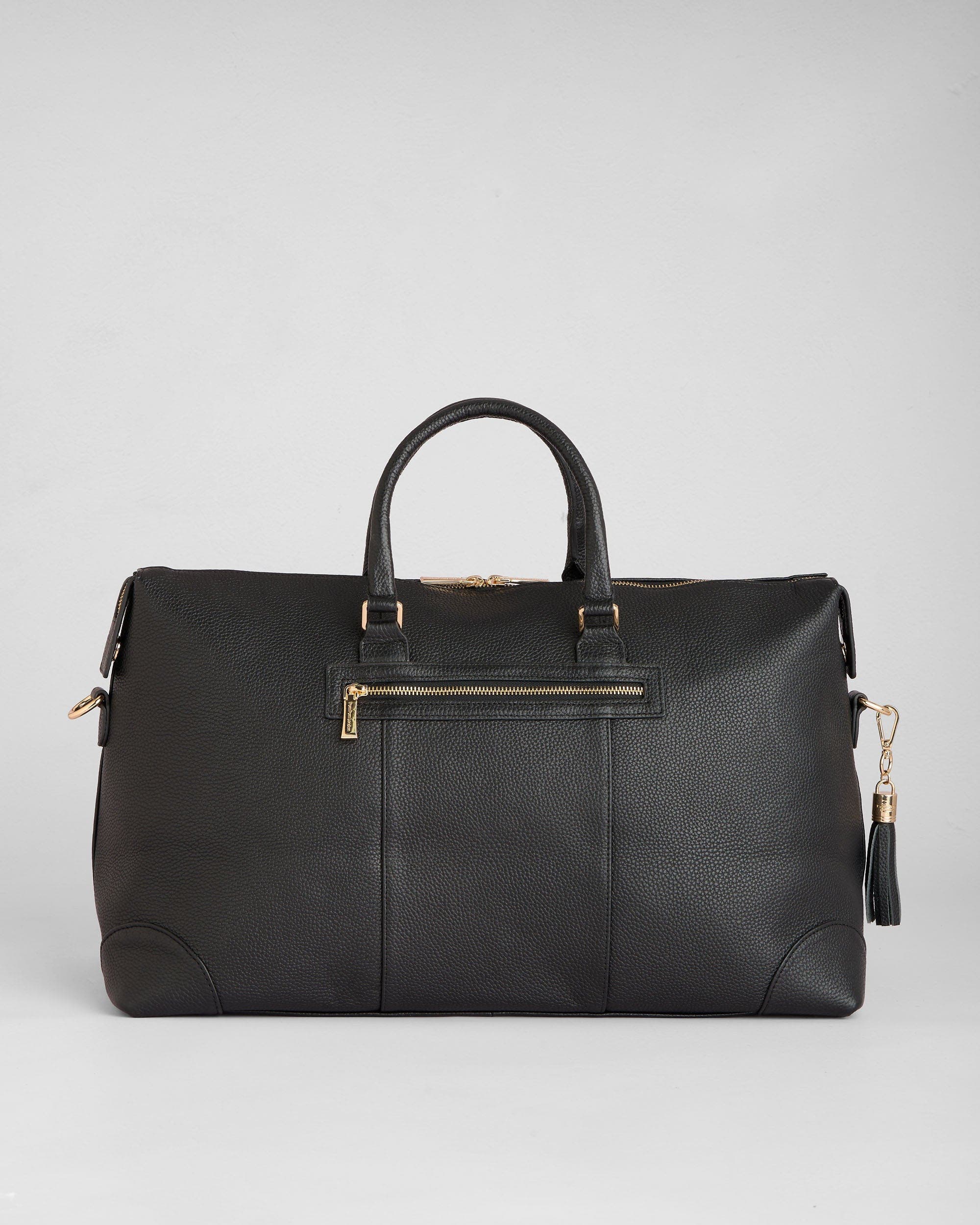 Pom Pom London Weekend Bag, Alternate, color, Black