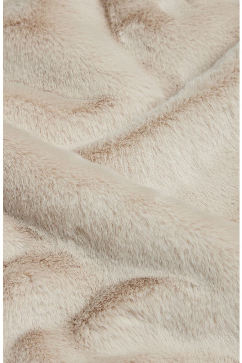 Brady Faux Fur Throw Blanket, Alternate, color, LATTE