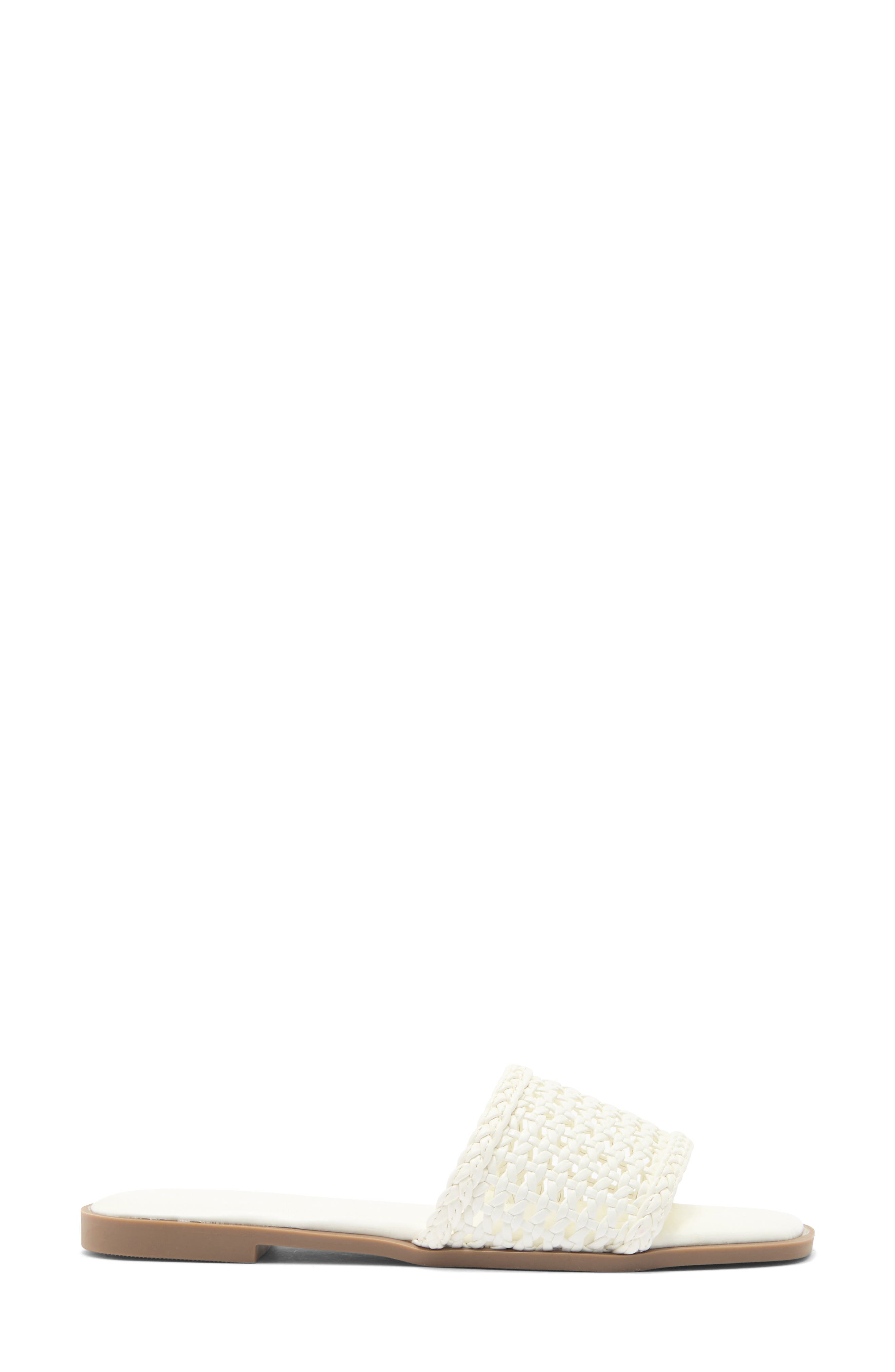 Sola Woven Slide Sandal, Alternate, color, WHITE