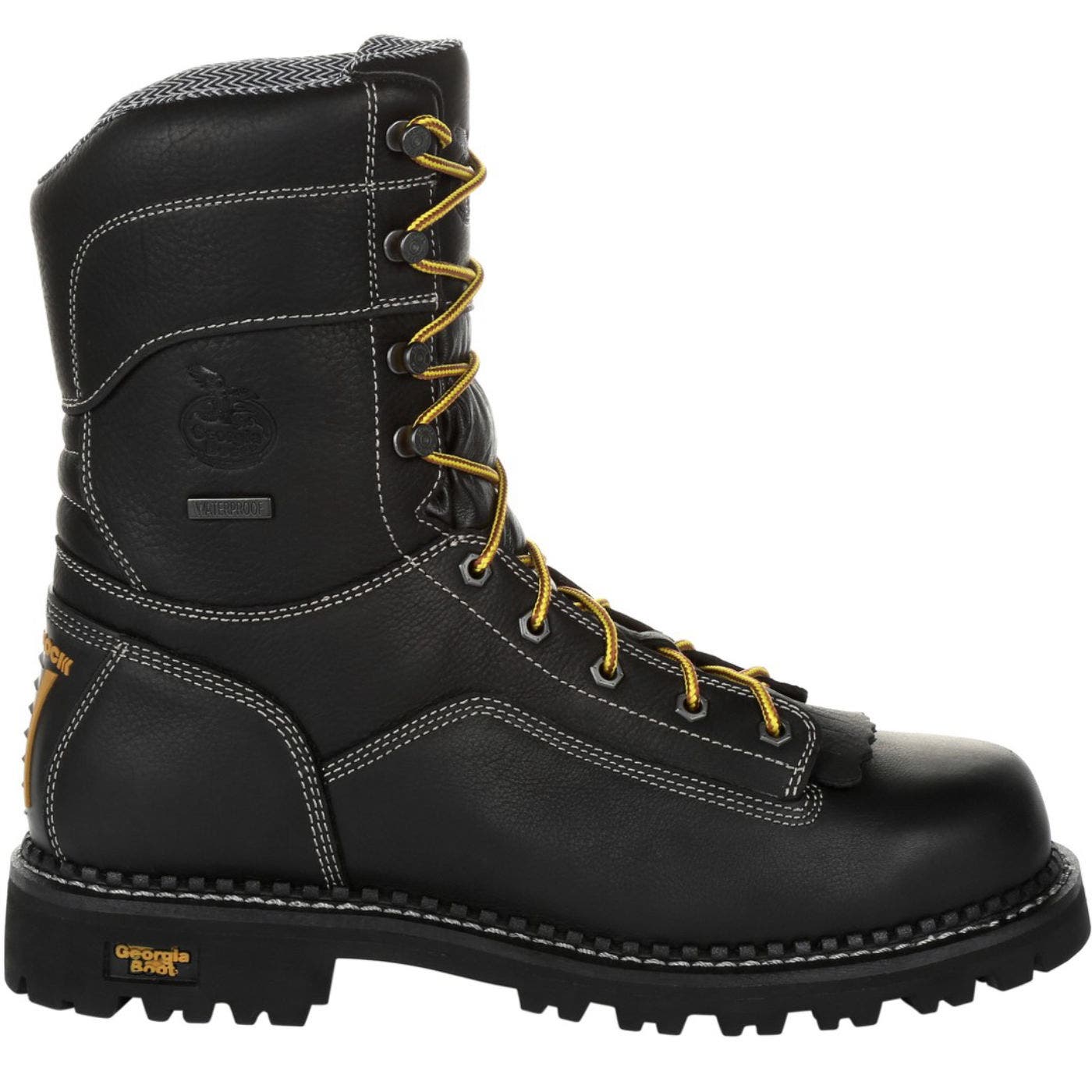 Amp Lt Logger Composite Toe Waterproof Work Boot, Main, color, BLACK