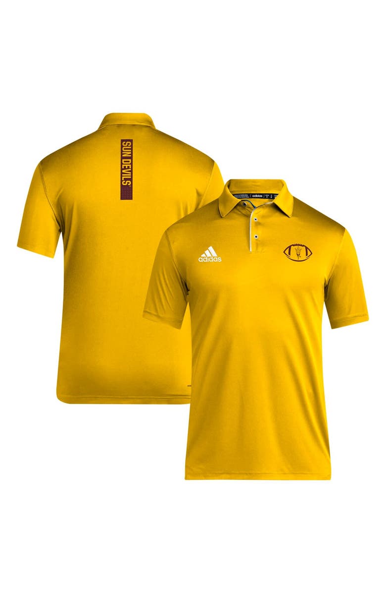 adidas Men's adidas Gold Arizona State Sun Devils Coaches Polo, Main, color, Gold