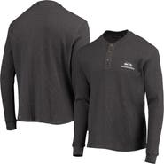 DUNBROOKE Men's Dunbrooke Heathered Gray Seattle Seahawks Logo Maverick Thermal Henley Long Sleeve T-Shirt