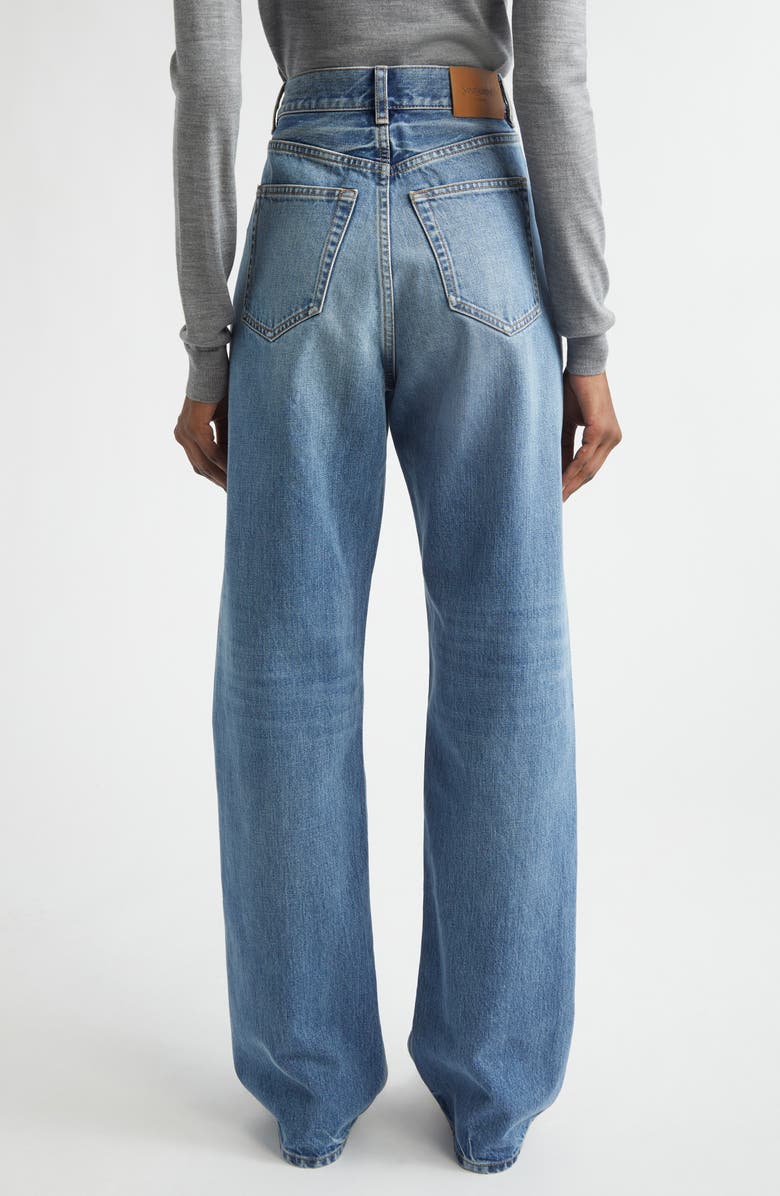 Saint Laurent V-Waist Baggy Jeans, Alternate, color, 50S Blue