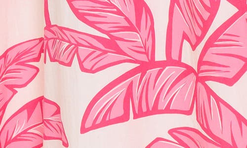 Flying Tomato Trpoical Print Sleeveless Maxi Shirtdress In Pink