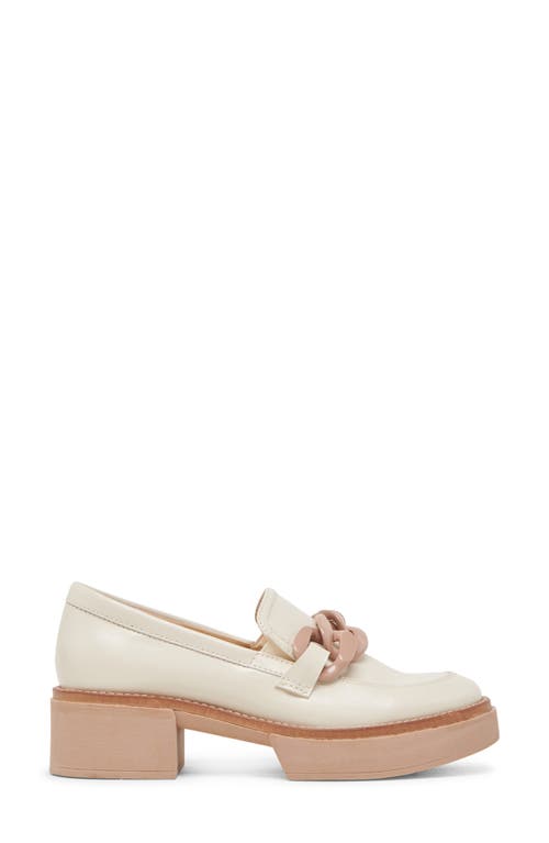Dolce Vita Shalan Curb Link Loafer In Ivory Patent Stella