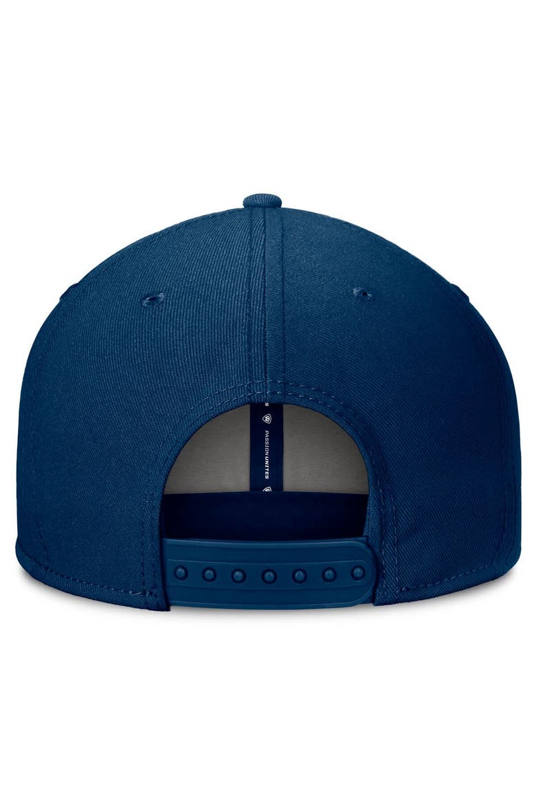 Men's Top of the World Navy West Virginia Mountaineers Fundamental Snapback Hat, Alternate, color, Navy