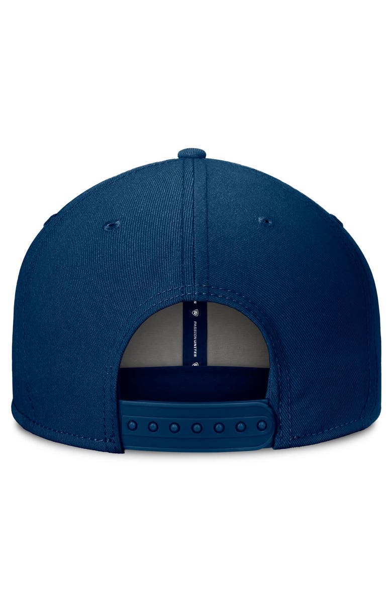 TOP OF THE WORLD Men's Top of the World Navy West Virginia Mountaineers Fundamental Snapback Hat, Alternate, color, Navy