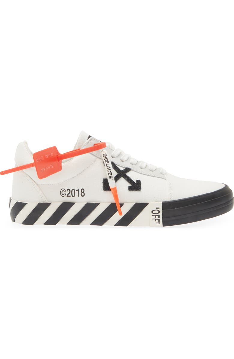 Off-White <p>Low Vulcanized Striped Sneaker (Women)</p>, Alternate, color,