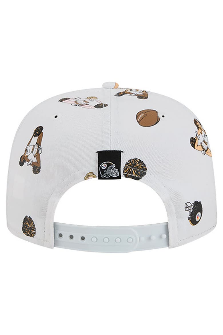 Men's New Era  White Pittsburgh Steelers Team Cheer 19TWENTY Snapback Hat, Alternate, color, White