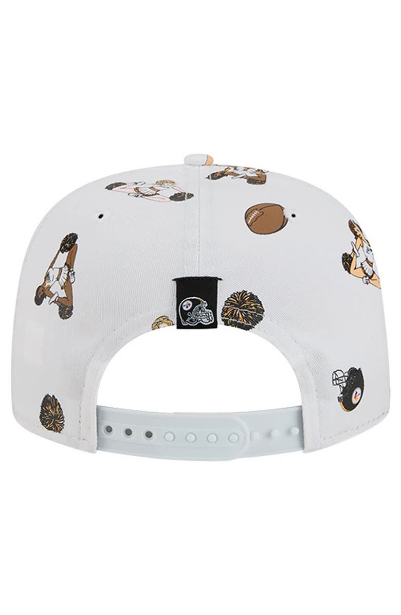 New Era Men's New Era  White Pittsburgh Steelers Team Cheer 19TWENTY Snapback Hat, Alternate, color, White