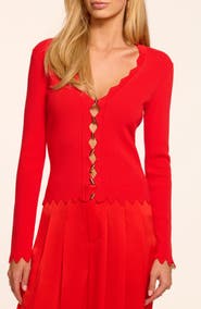 Ramy Brook Emma Scallop Edge Cardigan