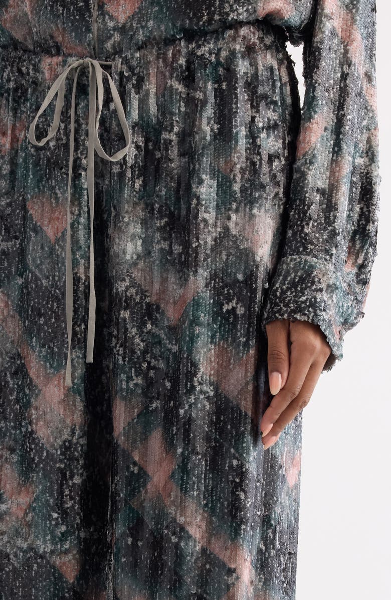 Dries Van Noten Puviss Sequin Embroidered Wide Leg Pants, Alternate, color, Bottle