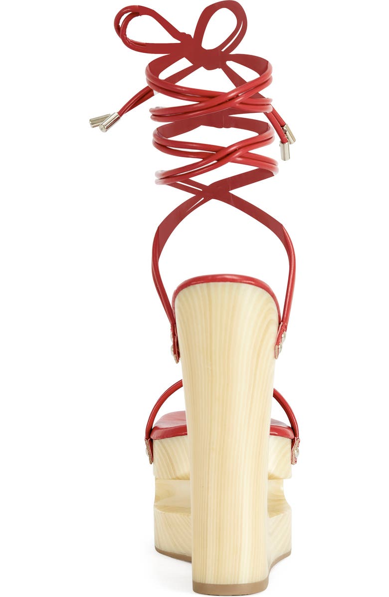AZALEA WANG Cipriano Ankle Wrap Platform Sandal, Alternate, color,