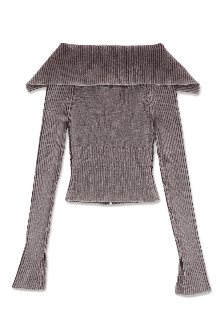 Shawl Collar Zip Cardigan, Alternate, color, BROWN