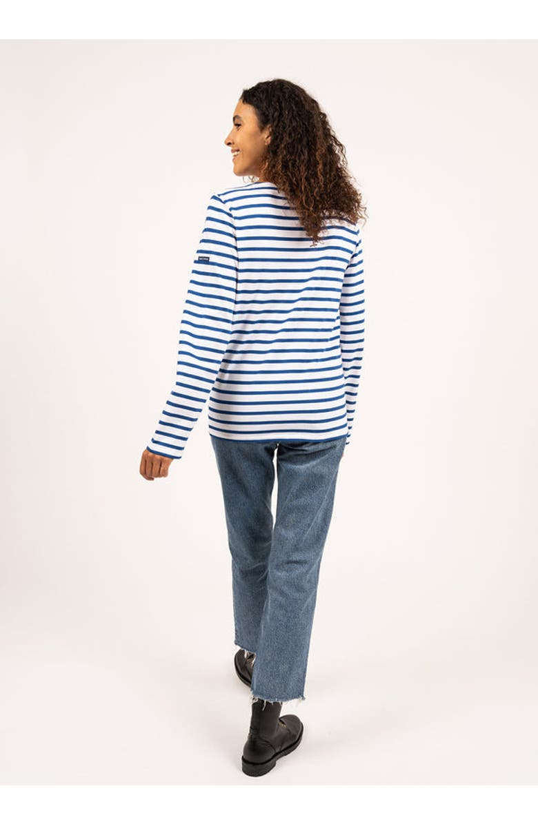 Saint James MINQUIERS MODERN - Breton Striped Shirt, Alternate, color, White/Royal Blue