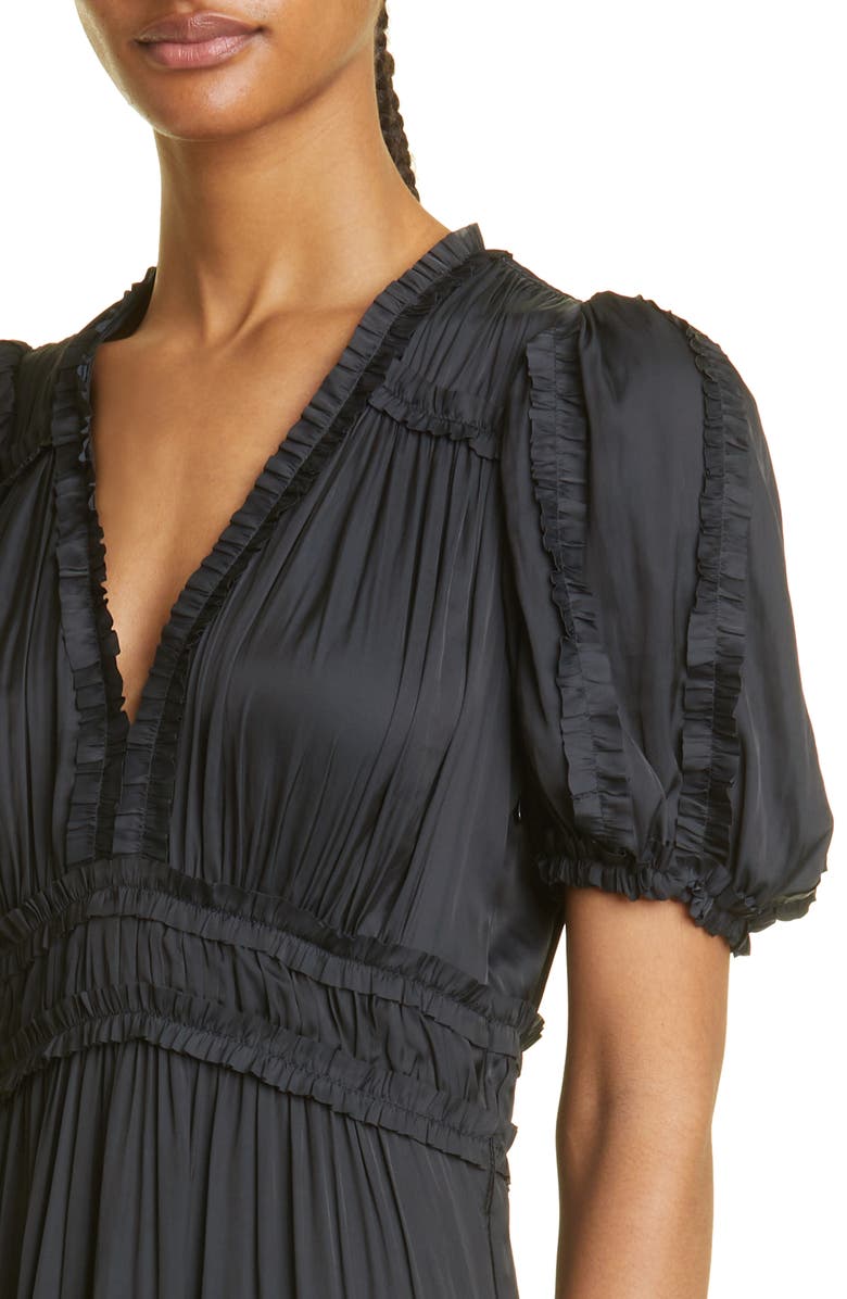 Ulla Johnson Olivia Pleated Tiered Dress, Alternate, color, 