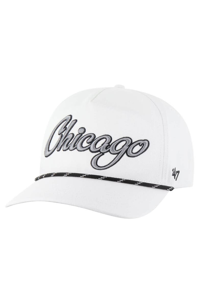 '47 Men's '47 White Chicago White Sox Overhand Speckle Hitch Rope Adjustable Hat, Alternate, color, White