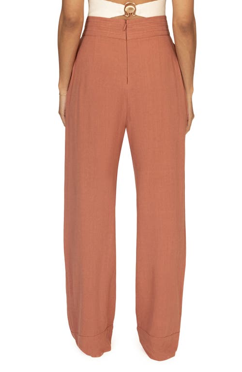 Jluxlabel Villa Views High Waist Pants In Red