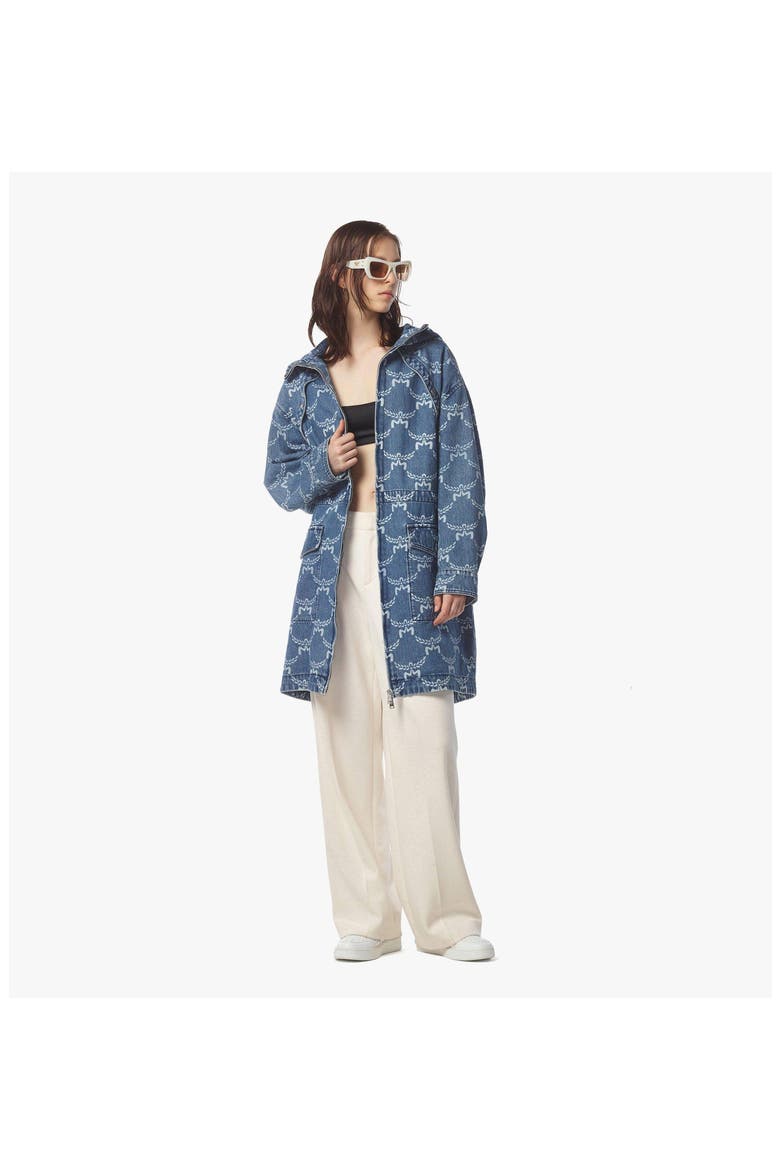 Lauretos Monogram 2-in-1 Denim Parka, Alternate, color, Indigo