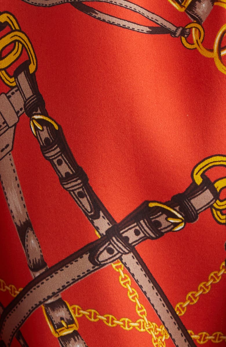 L'AGENCE Nina Print Silk Shirt, Alternate, color, 