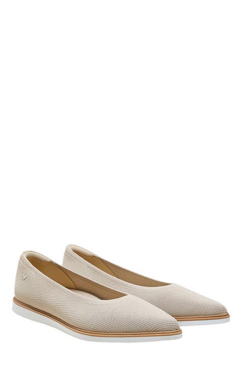Pointed-Toe All-Day Standing Flats (Veronica)