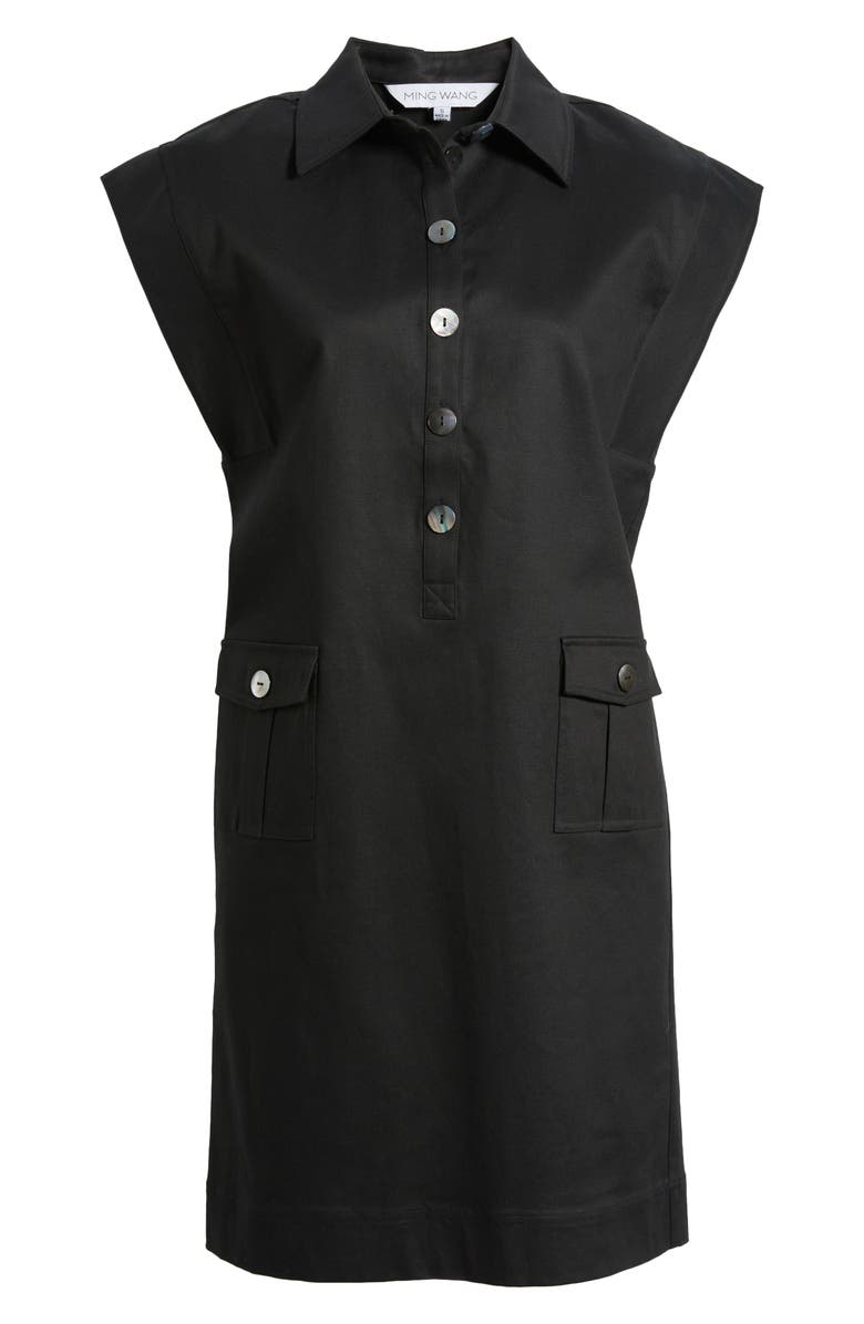 Ming Wang x Tanya Foster Utility Shift Dress, Alternate, color, 