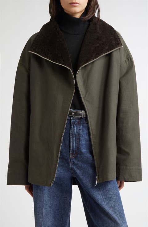 Country Funnel Neck Waxed Cotton Jacket