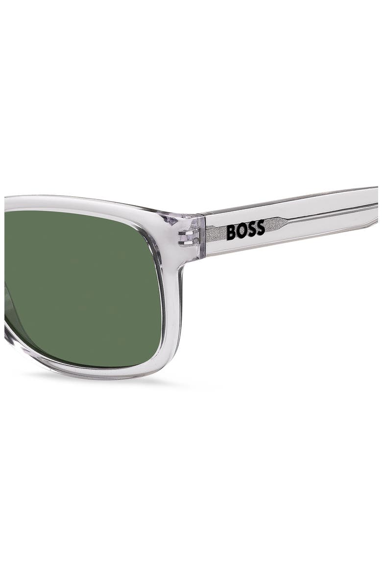 1568 55mm Polarized Gradient Rectangular Sunglasses, Alternate, color, CRYSTAL