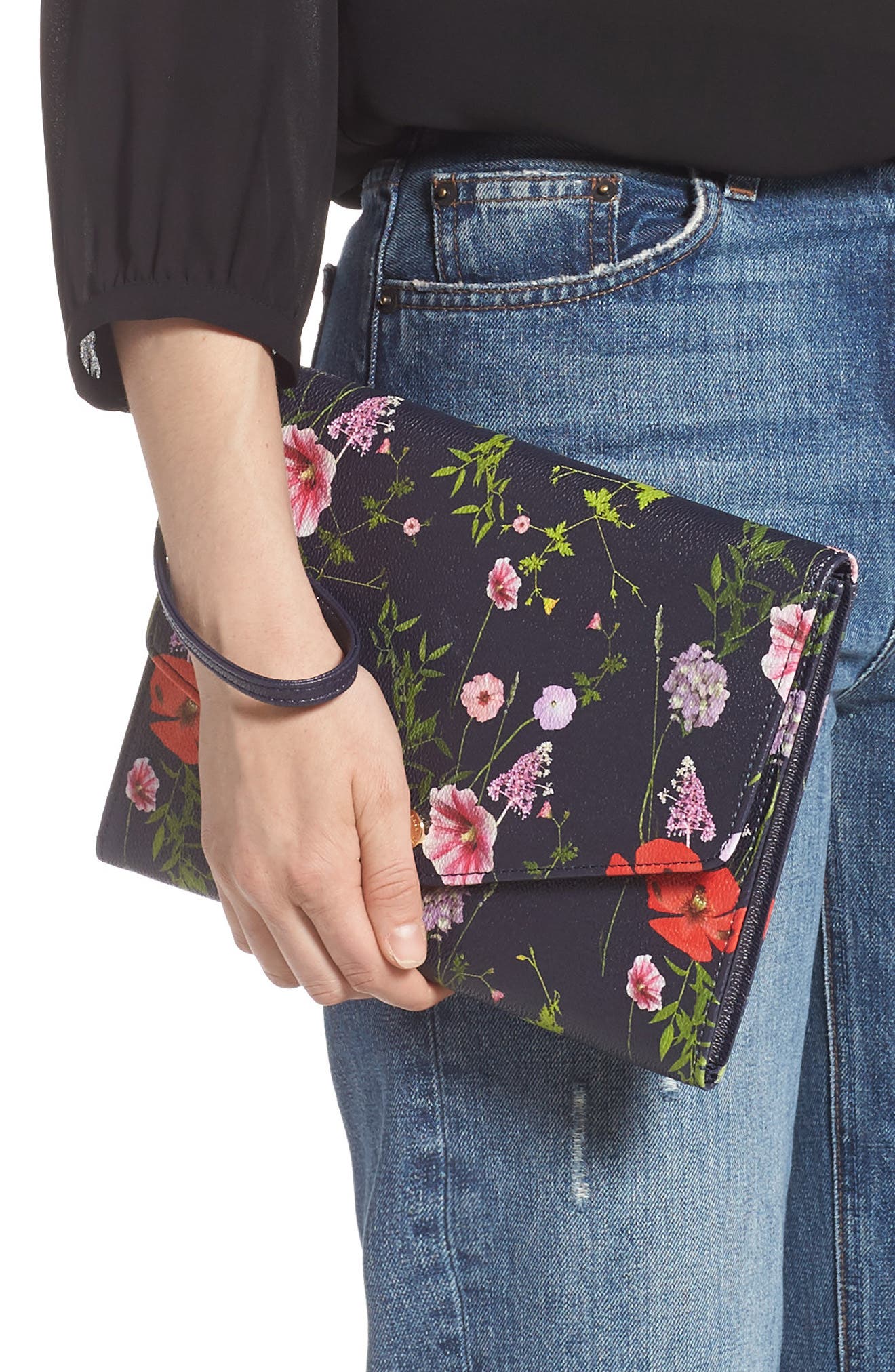 Ted Baker London Gaia Hedgerow Envelope Pouch, Alternate, color, 