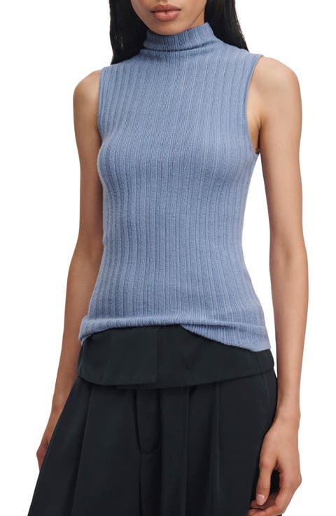 Rhodes Sleeveless Wool Turtleneck