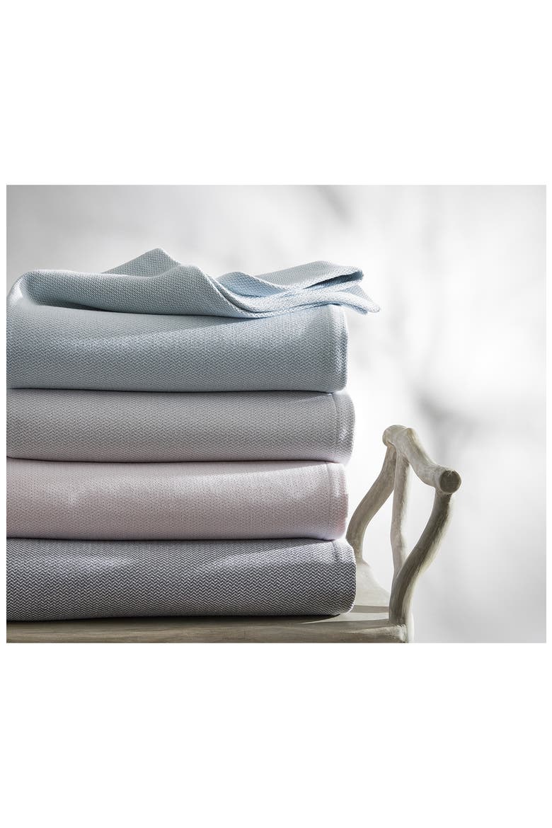 Costa Mesa Cotton Knit Blanket, Alternate, color, PINK