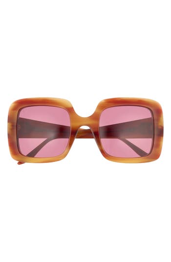 Gucci 52mm Square Sunglasses In Brown