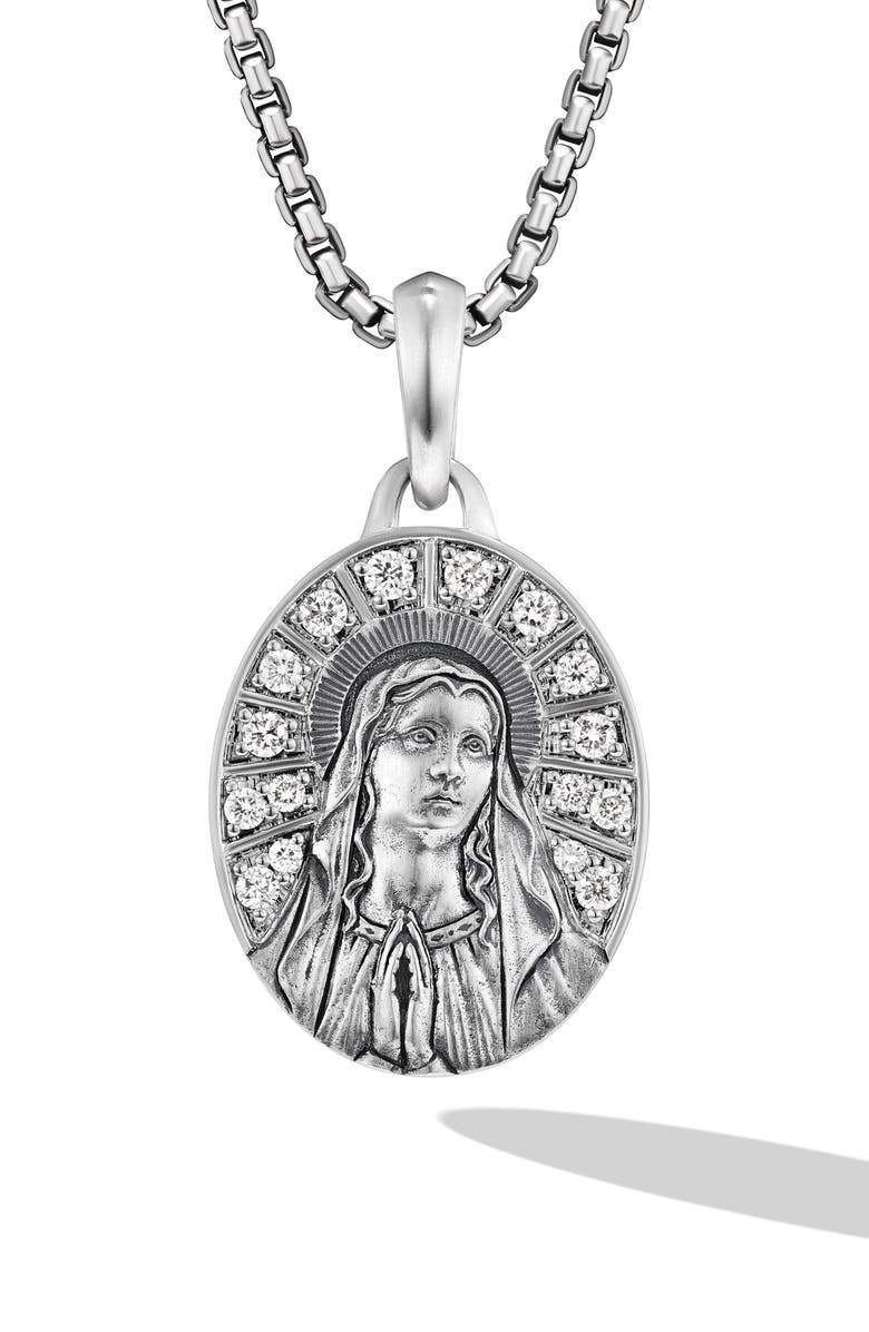 David Yurman Mary Amulet in Sterling Silver with Diamonds, Main, color,