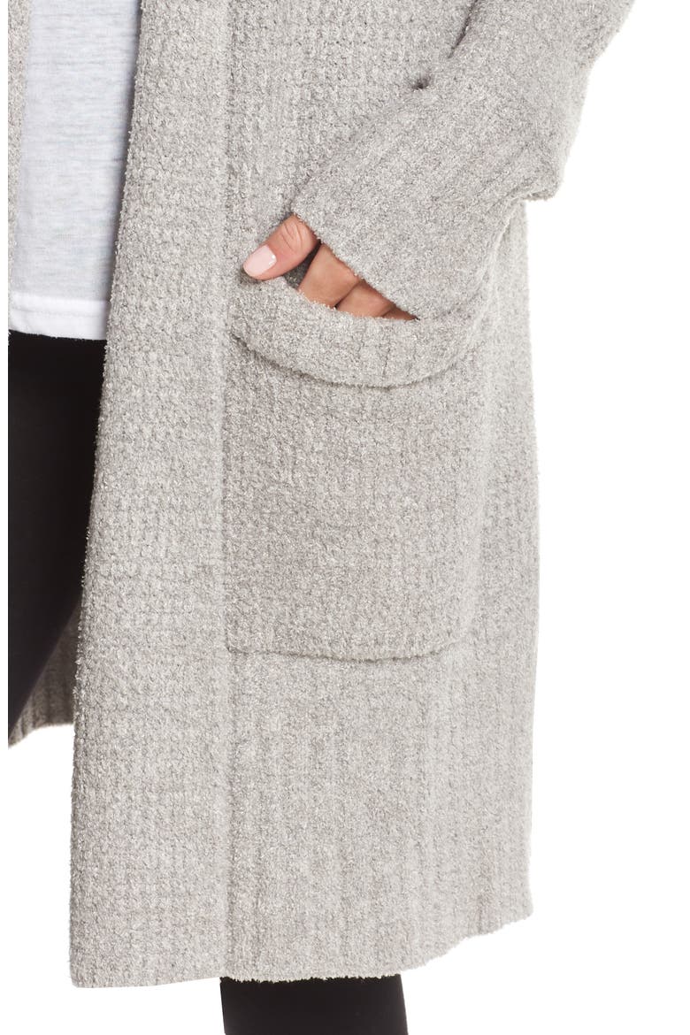 CozyChic® Lite Long Weekend Cardigan, Alternate, color, PEWTER/ SILVER